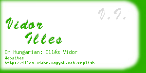 vidor illes business card